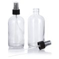 thumbnail image 1 of JUVITUS 8 oz Clear Glass Boston Round Bottle with Black Mist Spray (2 pack), 1 of 4