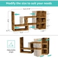 thumbnail image 3 of Desk Shelves Desktop Orgnizer Shlef - Rustic Office Organization for Top of Desk Organizers and Accessories Corner Bookshelf Table Top Shelving Small Hutch Decorations for Office, 3 of 14