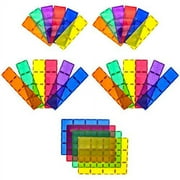 PicassoTiles 28 Piece 12"x9", 12"x3", 9"x3" Large Stabilizer Building Block PT28, Multicolor