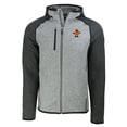 thumbnail image 2 of Men's Cutter & Buck  Heather Gray/Heather Charcoal Syracuse Orange Vault Mainsail Full-Zip Raglan Hooded Jacket, 2 of 3
