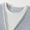 thumbnail image 6 of Kakii Men's Two Layer Sweater, Knit Pullover with White Shirt Collar, Long Sleeve Layered V-Neck Top, 6 of 9