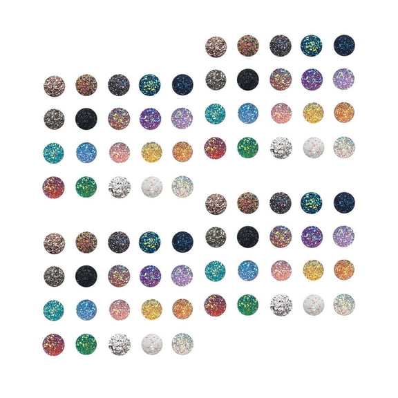 Luxshiny 100pcs 12mm Flat Back Resin Round Drills Rhinestones for DIY Jewelry Accessories in Random Colors