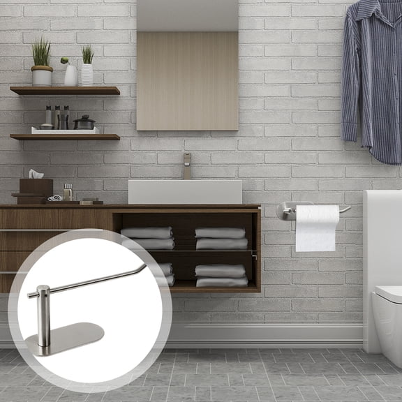 WRISTBIQUE Stainless Steel Bathroom Towel Rack with Wall Mounted Paper Towel Holder and Organizer for Home