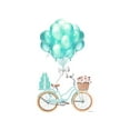 thumbnail image 2 of Greenwood, Amanda 17x24 Gold Ornate Wood Framed with Double Matting Museum Art Print Titled - Biking and Balloons, 2 of 4