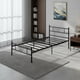 thumbnail image 4 of Cama Individual HOMEMAKE FURNITURE Somier de Metal Negro Minimalista Moderno 197x99,5cm, 4 of 7