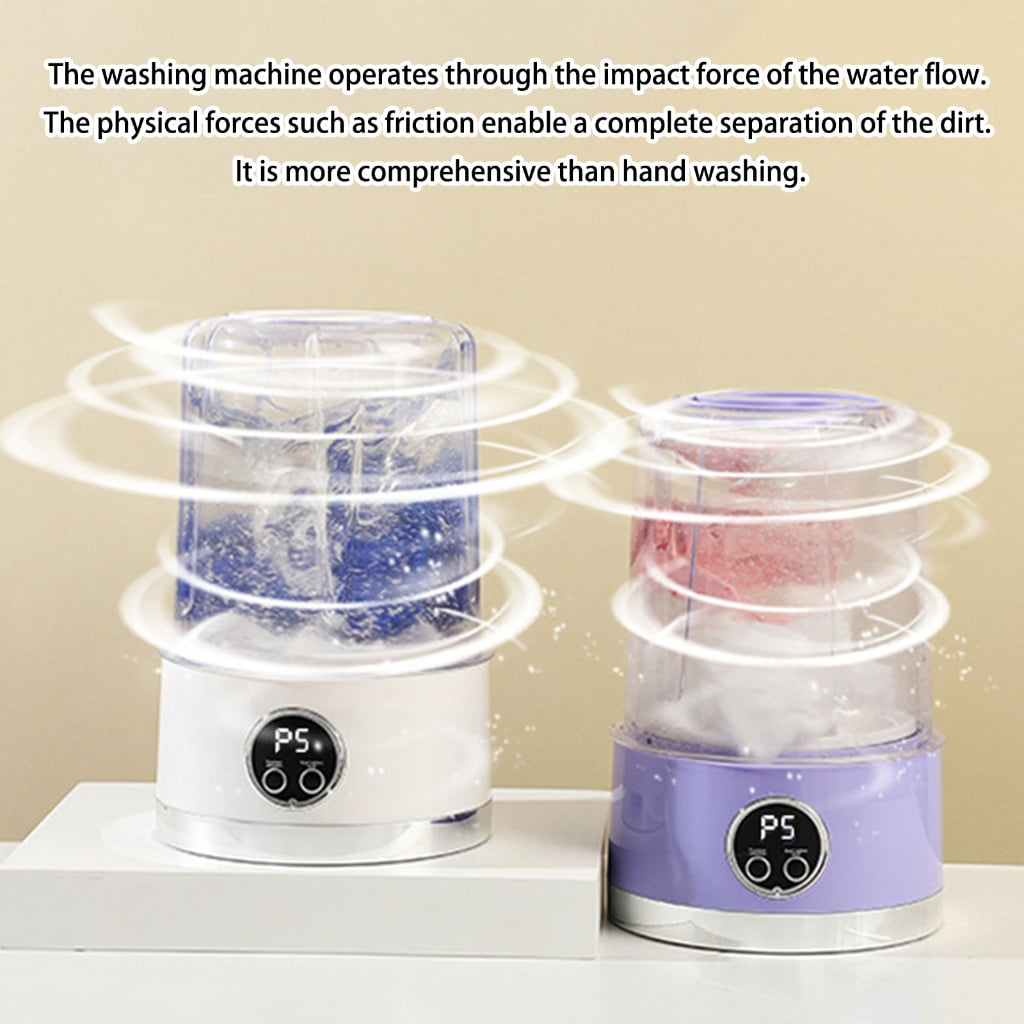 Portable Rechargeable Underwear Washer, Gentle Cycle, Compact ABS Design, Quiet Motor for Travel, Dorms, Home Use