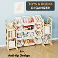 thumbnail image 5 of SpaceAid Toy Storage Organizer, Kids Bookshelf and Bookcase with 6 Shelves and 12 Bins, White, 5 of 7