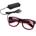 thumbnail image 2 of Gafas de fiesta (color morado), gafas de neón, gafas de sol que funcionan con pilas.Para baile de bar, apto para hombres, mujeres y niños.Es el mejor compañero para una fiesta de Halloween., 2 of 5