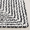 thumbnail image 4 of SAFAVIEH Braided Anabella Bordered Cotton Reversible Area Rug, Black/Ivory, 4' x 6', 4 of 11