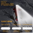 thumbnail image 3 of Linterna frontal LED recargable de 1500 lúmenes con haz de 230°, 3 modos, resistente al agua IPX6, para acampar, correr, pescar y trabajar con casco, 3 of 5