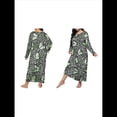 thumbnail image 3 of Camisón de Larga para Mujer, Estampado, Camiseta, Vestido de Dormir Verde XXXL, 3 of 6