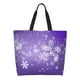 thumbnail image 1 of Easygdp Snowfall Sky White Purple Bolsas Tote para Mujer, Bolsos de Hombro para Viaje, Bolsos de Mano de Gran Capacidad para Compras y Trabajo, 1 of 8
