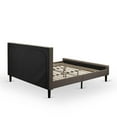thumbnail image 4 of East West Furniture KD18K-2DE07 3 Piece King Size Bed Set - Platform Bed Brown Headboard with 2 Night Stand - Black Finish Legs, 4 of 8
