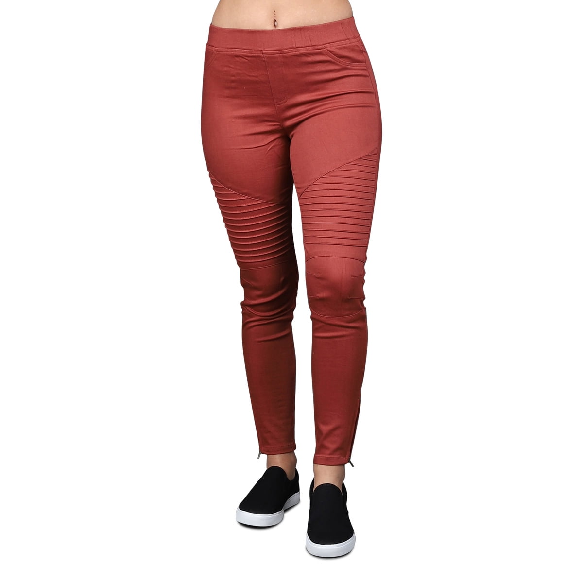 burgundy jeggings walmart