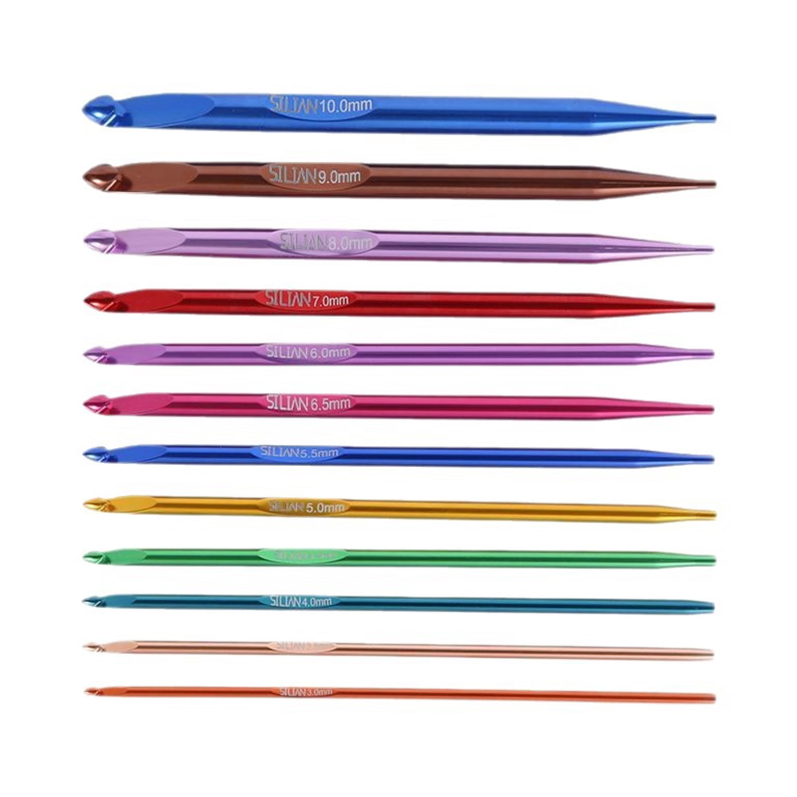 12Pcs Interchangeable Crochet Hook Set 3.0mm-10mm Tunisian Crochet Hook with Cable for Beginner Knitting Weaving Project