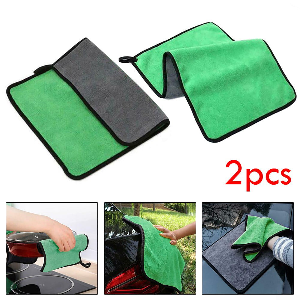 1Pcs 40*30cm Microfiber Towels Soft Car Wash Polish Drying Cleaning Cloth 