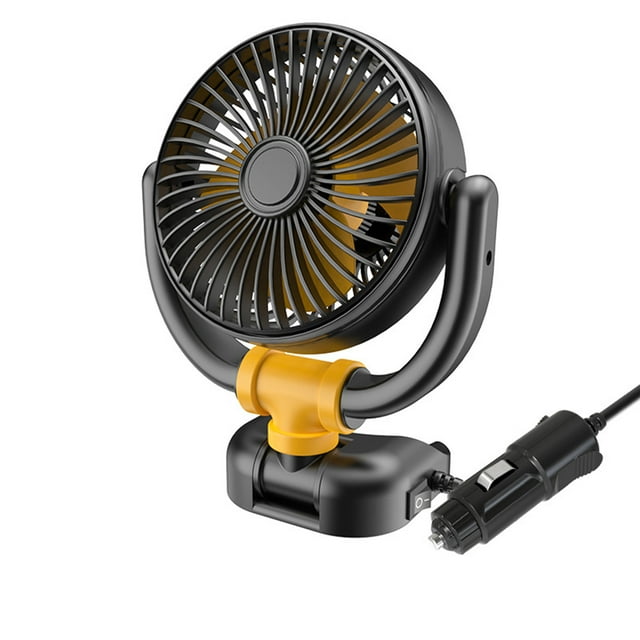 Infidev Wired Car Mounted Fan Practical for Car Interior Three-way Folding with Large Angle and Strong Wind Power Clearance