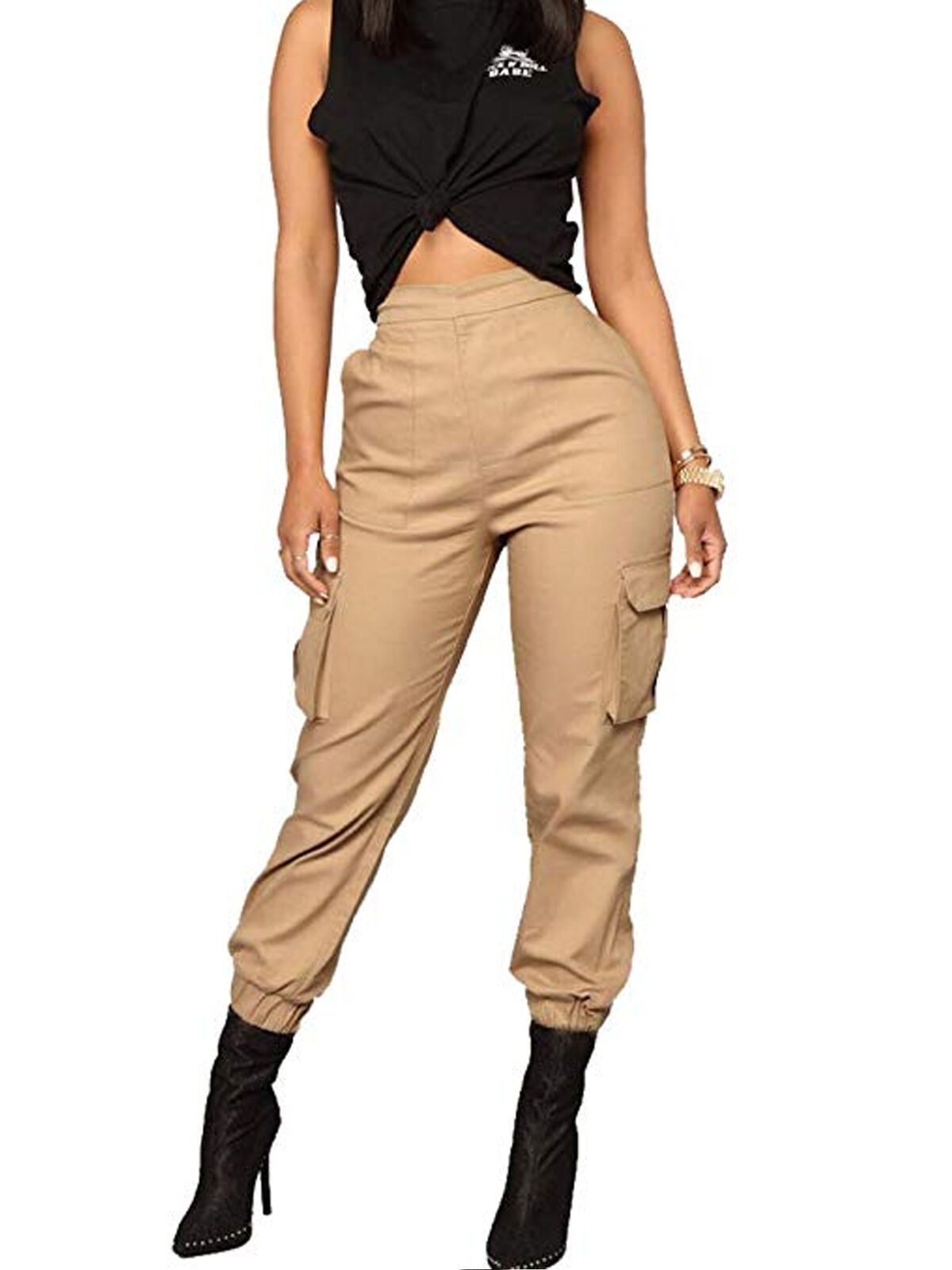 Khaki joggers womens walmart Clearance