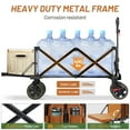 thumbnail image 6 of Timber Ridge 49" Extra Long Collapsible Folding Wagon with Tailgate and Brakes, 300lbs Heavy Duty Foldable Wagon with Adjustable Handle, 250L Capacity Portable Cart for Outdoor Camping Sports, Blue, 6 of 18