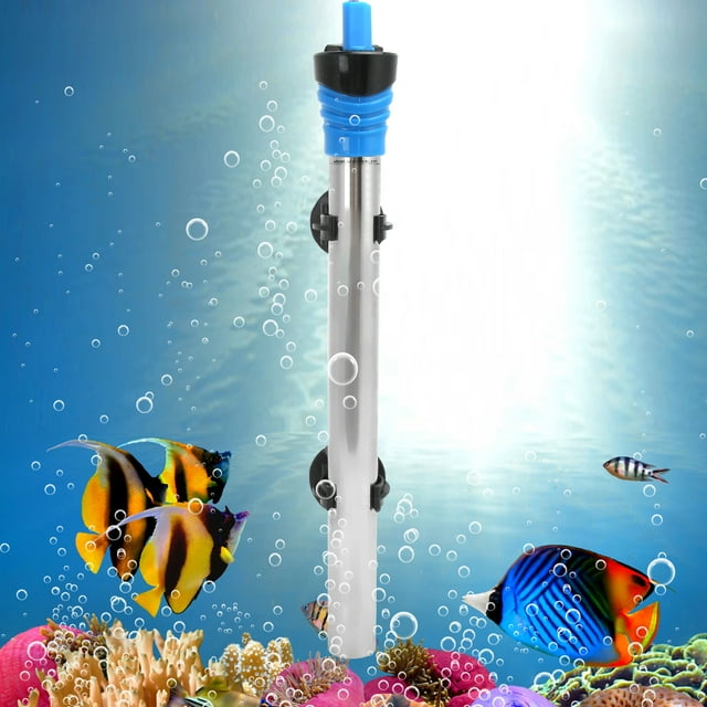 Chauffe-aquarium, Chauffe-Poissons en Acier Inoxydable avec Fil - Température Constante Réglable 64-93F pour Réservoirs d'Eau Douce