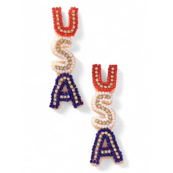 USA Shape Drop Earrings