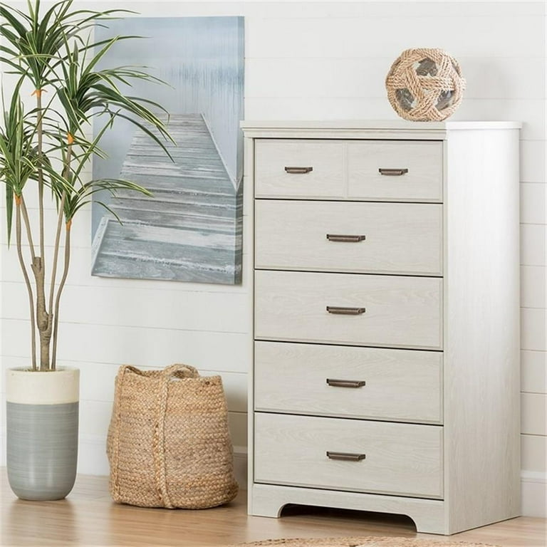 Winter Oak Bedroom Set: 2 Dressers, 2 Nightstands and a Chest Drawer with  Antique Handles