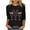 Black-3, variant on Womens Christmas Shirts Plus Size 3/4 Sleeve Tunic Tops Funny Reindeer Print Graphic Tees Holiday Casual Round Neck Loose Blouse Black M