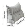 thumbnail image 3 of KNFATEQVEDG My Items Dorm Triangular Headboard Bolster Pillow White Wedge Headboard Twin Body Pillow Large Wedge Pillow Headboard Back Pillow for Sitting In Bed 120cm, 3 of 8