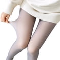 thumbnail image 2 of KOMOO Women Girl Fleece Leggings High Waist Translucent Lined Tights Pantyhose Outdoor Tights, 2 of 8