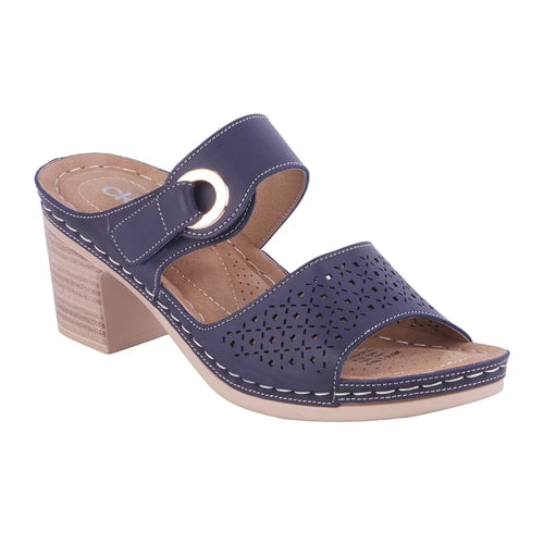701-26 Sandalia Azul Marino Tacón 8 cm Cklass 701-26