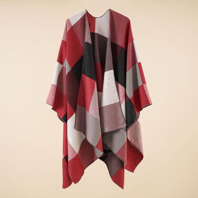 TINZ Robe à Rayures pour Femmes, Bloc de Couleur Automne Printemps Hiver, Coupe-Vent, Chaude, Mode, Cape, Châle, Cardigan, Châle, Flapper, Grande Taille, Couverture pour Femmes