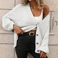 thumbnail image 6 of IROINNID Reduced Womens Sweater Button Down V-Neck Pullover Sweater Solid Color Comfy Mid-Length Long Sleeve Knit Breasted Knit Sweater, 6 of 8