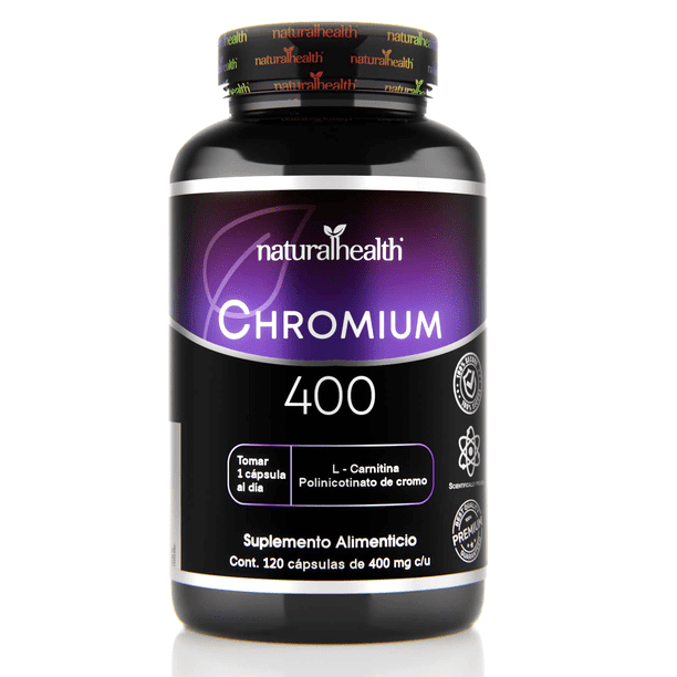 cromo l carnitina Cromo 400 Con L - Carnitina 120 Caps Natural Health