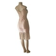 thumbnail image 6 of Women's Strappy Top Cutout Tassel Fringe Hem Bodycon Fit Midi Bandage Dress Beige L, 6 of 7