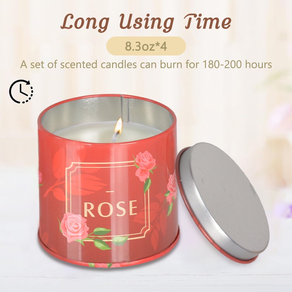 AYAMAYA 4 Pack Scented Candles Set, Jar Soy Wax Aromatherapy Candles for Home Scented, 200-Hour Long-Lasting Burn Time, Gift for Women Christmas New Year Birthday Valentine
