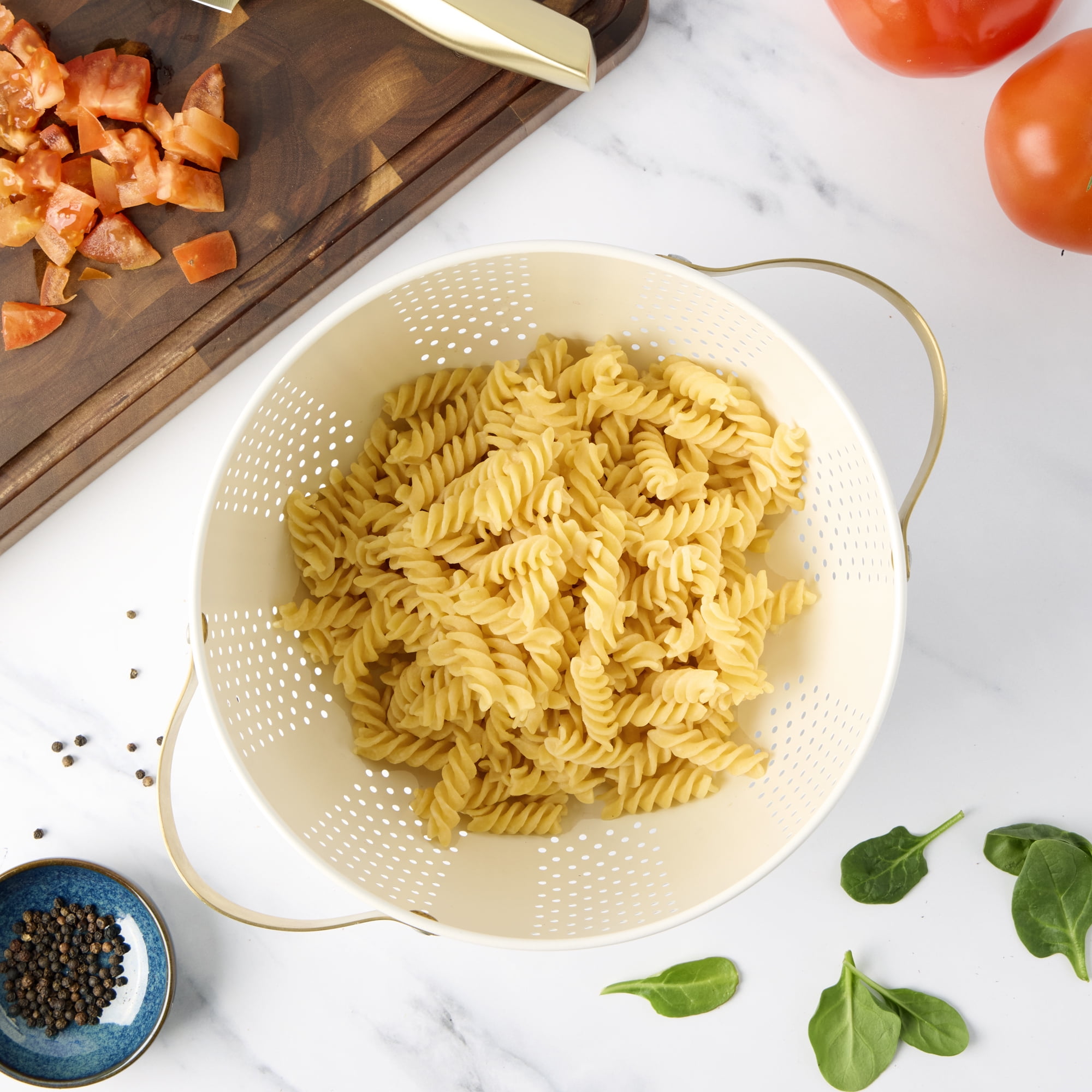 Thyme & Table Cream and Gold Colander