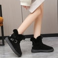 thumbnail image 3 of Coofit Bottes d'Hiver pour Femmes Simples - Bottes de Neige Décoratives à Revers en Fausse Fourrure Bottillons, 3 of 10