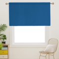 thumbnail image 3 of Cenefas de cortina opaca con relieve Deconovo, cenefas que bloquean la luz, cenefas para ventana de 42 x 36 pulgadas, azul oscuro, 2 paneles, 3 of 8