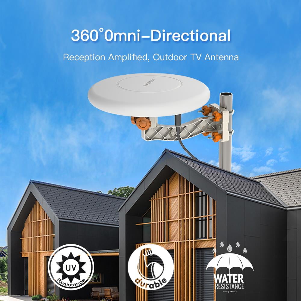 UBesGoo 150 Miles TV Antenna Indoor Outdoor Omni ...