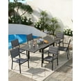 thumbnail image 6 of Luku Aluminum Stackable Patio Dining Chairs, Set of 4 Outdoor All-Weather Chairs with Textilene Fabric（Only 4 Chairs), 6 of 7