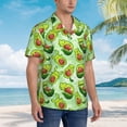 thumbnail image 2 of Lsque Avocado color cute animals pattern Hawaiian Shirt for Men, Unisex Summer Beach Casual Short Sleeve Button Down Shirts-Small, 2 of 9