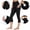Black, variant on Girls' High Waisted Capri Leggings with Pockets, 4-Way Stretch Yoga Pants for Running Dance Gym, Soft Athletic Workout Trousers for Girls