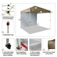 thumbnail image 5 of CROWN SHADES Canopy Tent, 8 x 8 Foot Portable Pop Up Outdoor Shelter with 1 Sidewall, Easy 1 Push Center Lock, UV Protection, and Carry Bag, Beige, 5 of 6