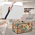 thumbnail image 5 of Renewold Toaster Oven Dust Cover with Storage Pockets Stain-Resistant Dust Protection Rectangular Microwave Oven Small Appliance Cover Case, 22.5 x 18.5 x 13 Inches, Boho Mandala Flower Vintage, 5 of 7