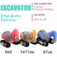 thumbnail image 2 of Excavator Plush Simulation Truck Car Cute Cartoon Excavator Toy Truck Throw Pillow (Yellow), 2 of 5