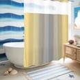 thumbnail image 5 of No Hook Shower Curtain, Yellow Gray Ombre Shower Curtains for Bathroom with See Through Top Window, Modern Gradient Abstract Art Waterproof & Washable Bath Curtain 60"x72", 5 of 9