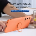 thumbnail image 3 of Funda de silicona líquida con anillo para Samsung Galaxy, funda de lujo con soporte magnético para Samsung Galaxy A22, A32, A52, A72, A12, A50, A70, S10, S9, S8 Plus, Note 10, 9, 3 of 4
