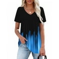 thumbnail image 4 of Otvok Womens Printed V-Neck Short-Sleeved T-Shirt Loose Short Sleeve Tops, 4 of 5