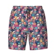 thumbnail image 4 of Lsque Mens Swim Trunks Skull flower leaf Plaid Pattern - Bathing Suit Compression Liner - Beach Swim Shorts Swimwear - (S-3XL) - Stretch Quick Dry -, 4 of 9