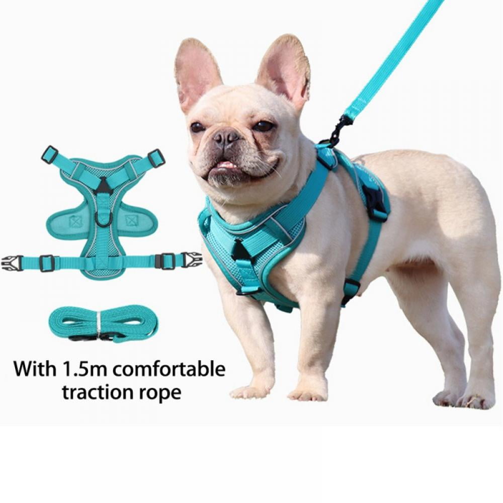 Reflective Design Mesh Collar Pet Traction Rope Chest Strap Dog Harness 
